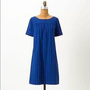 Anthropologie HD in Paris Cerulean striped dress